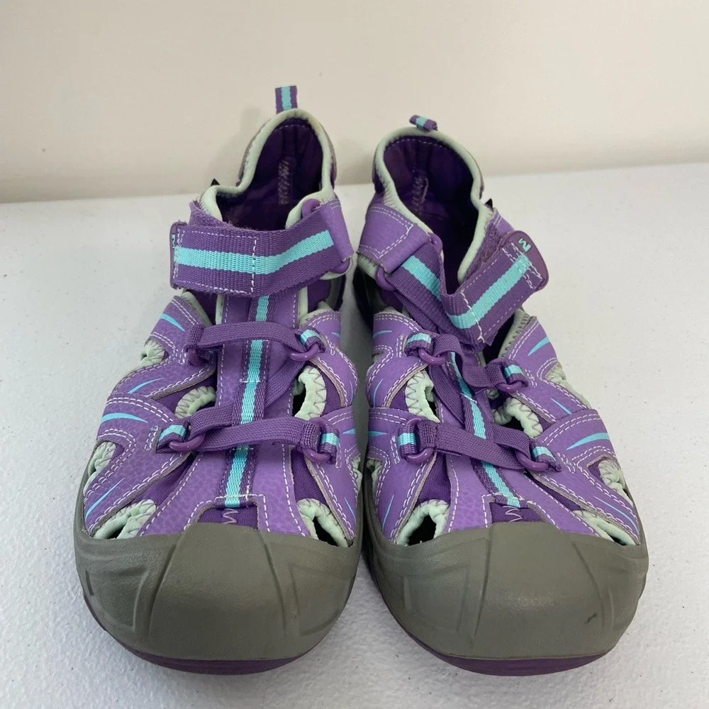 EUC Merrell women's purple hook loop strap hydro hiker hiking sandals shoes 6